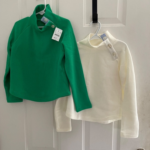 NEW Bundle of two J Crew Crewcuts button neck sweatshirts fleece - Picture 5 of 13